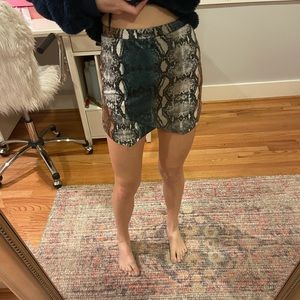snake skin skort